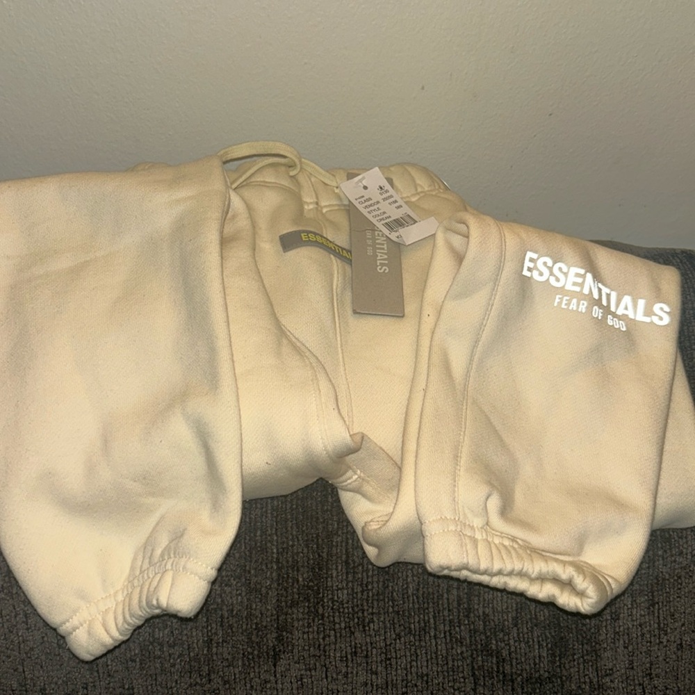 Kids - Cream Essential Sweat pants